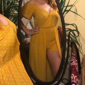 Love Tree Polkadot Romper W/Tails